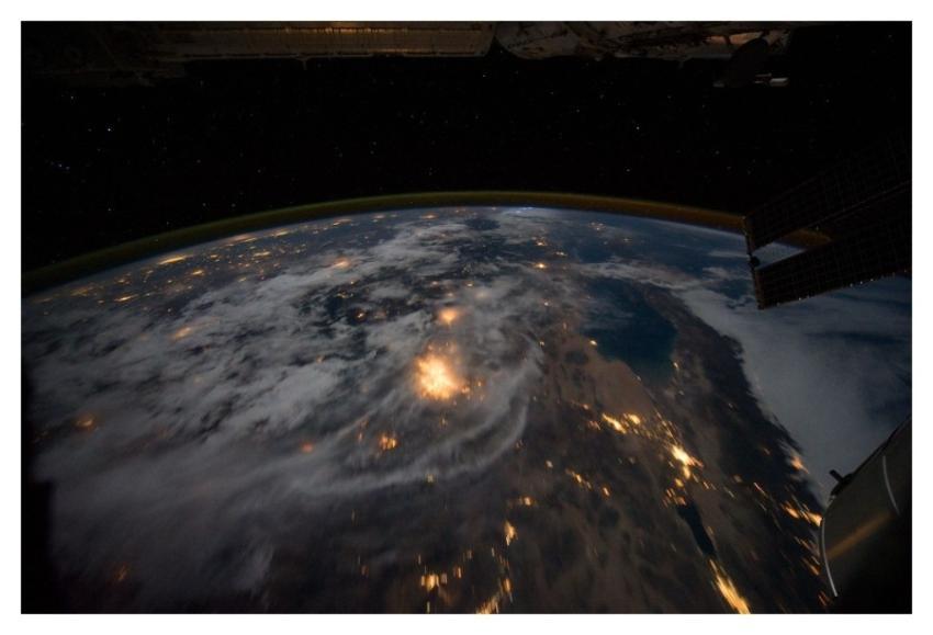 Night View: California, Mexico's Baja California a