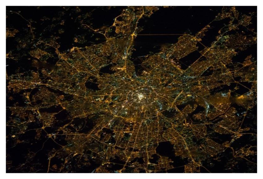 Moscow, Russia at Night (NASA, International Space
