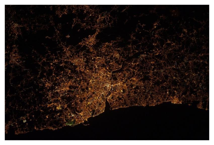 Portugal at Night (NASA, International Space Stati