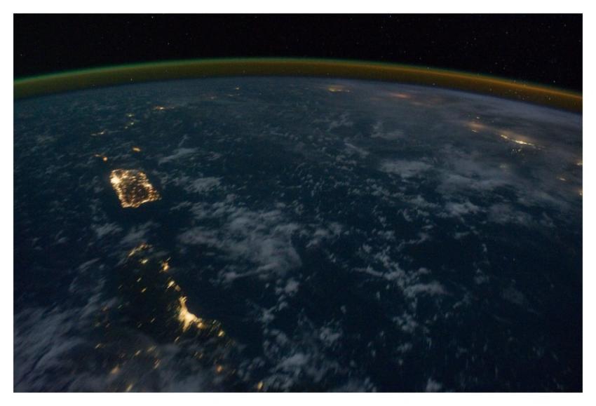 Eastern Caribbean at Night (NASA, International Sp