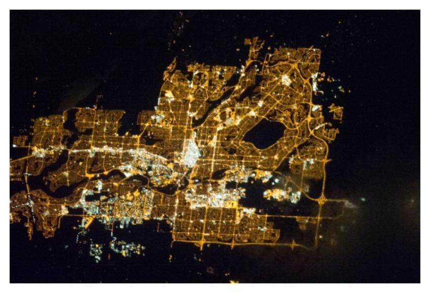 Calgary at Night (NASA, International Space Statio