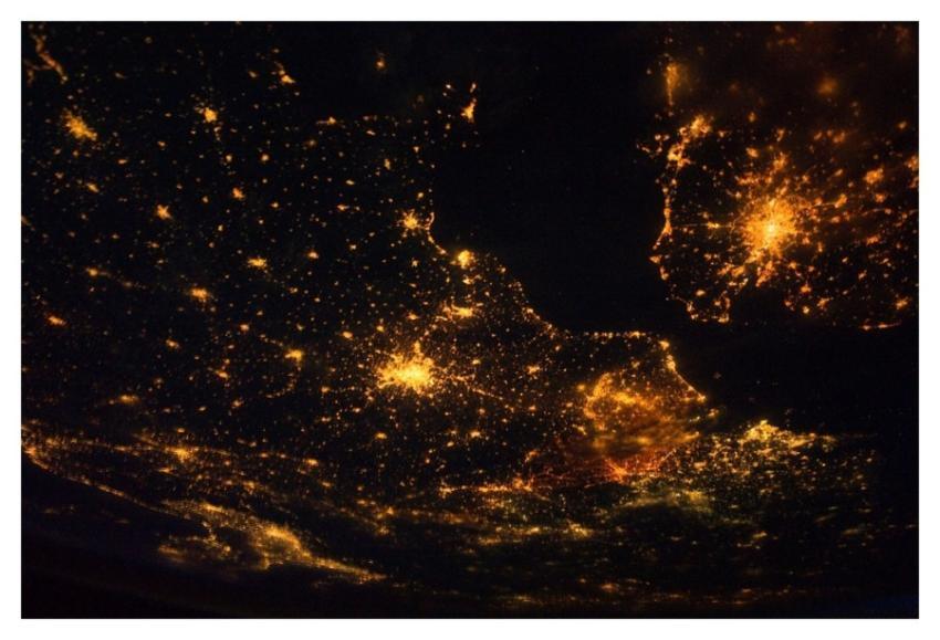 Europe at Night (NASA, International Space Station