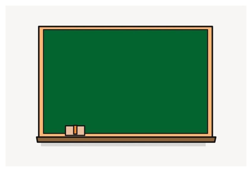 Chalkboard clipart, education illustration psd