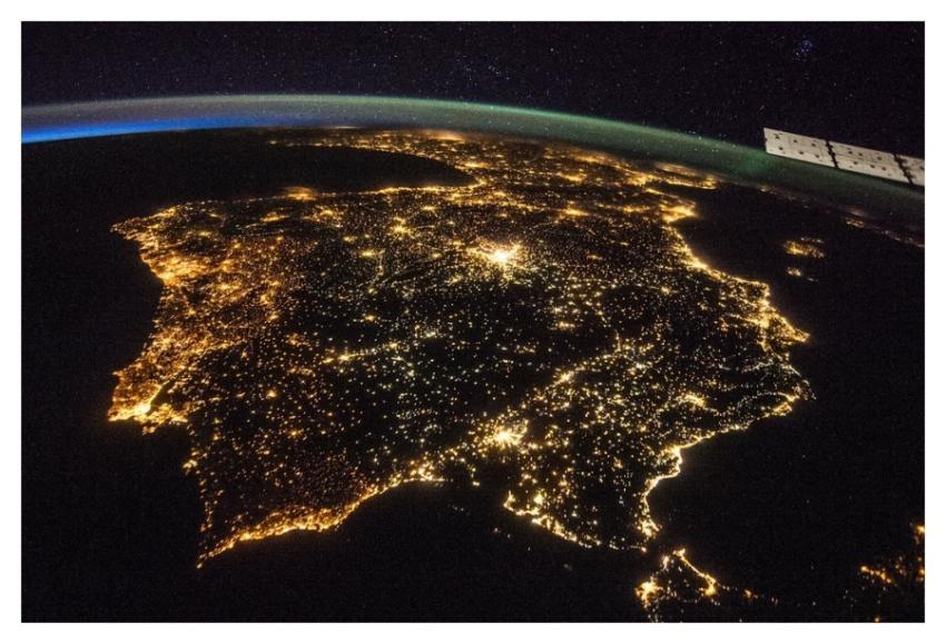 Iberian Peninsula at Night (NASA, International Sp