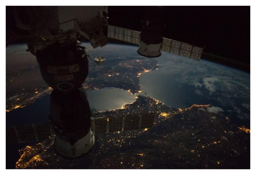 Europe and Africa at night