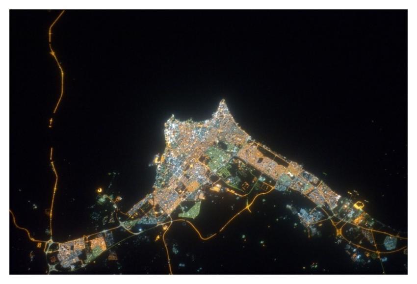 Kuwait City at Night (NASA, International Space St