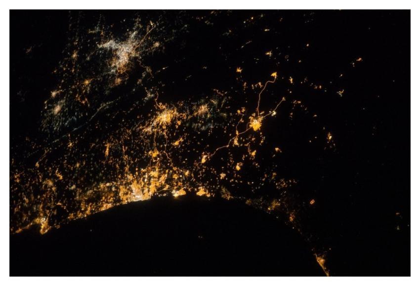 Mediterranean Coast at Night (NASA, International