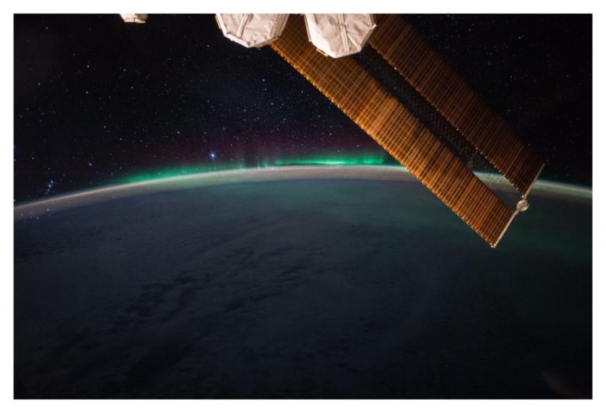 The aurora and the starry night