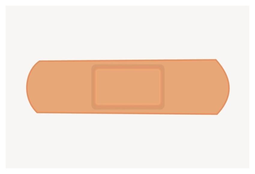 Bandage collage element, health illustration