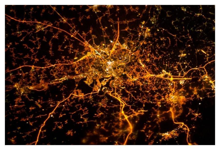 Liege, Belgium at Night (NASA, International Space