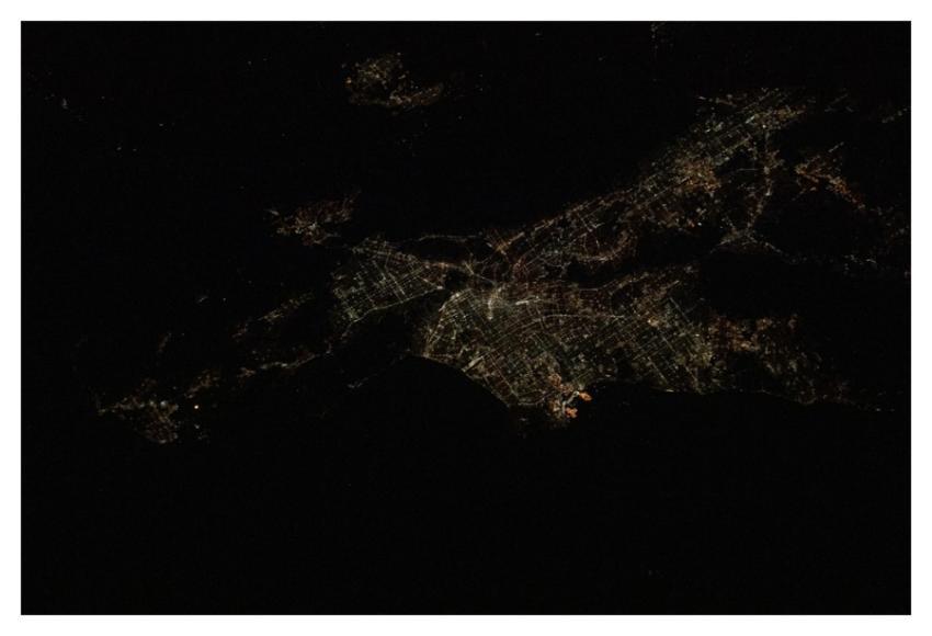 Los Angeles, California is pictured at night