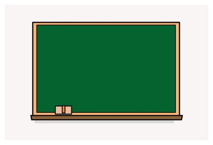 Chalkboard clipart, education illustration vector
