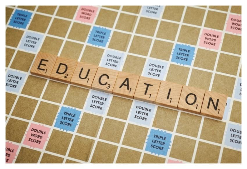 Crossword Education text background image