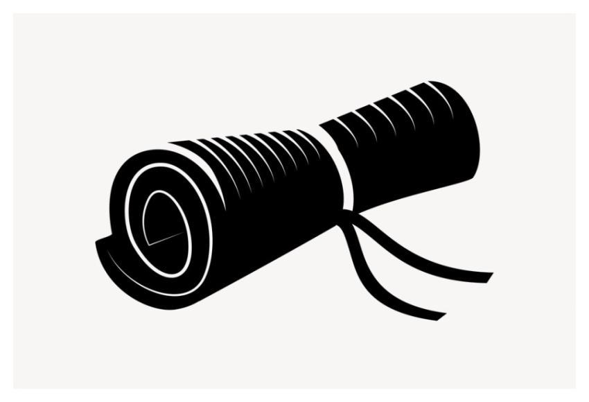 Silhouette Diploma clipart, education illustration