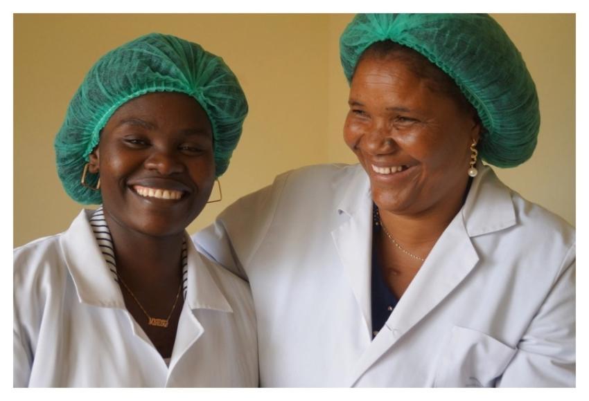 Health workers health center Huambo