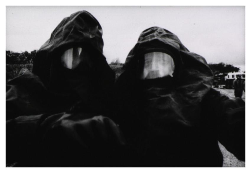 Public health workers properly attired