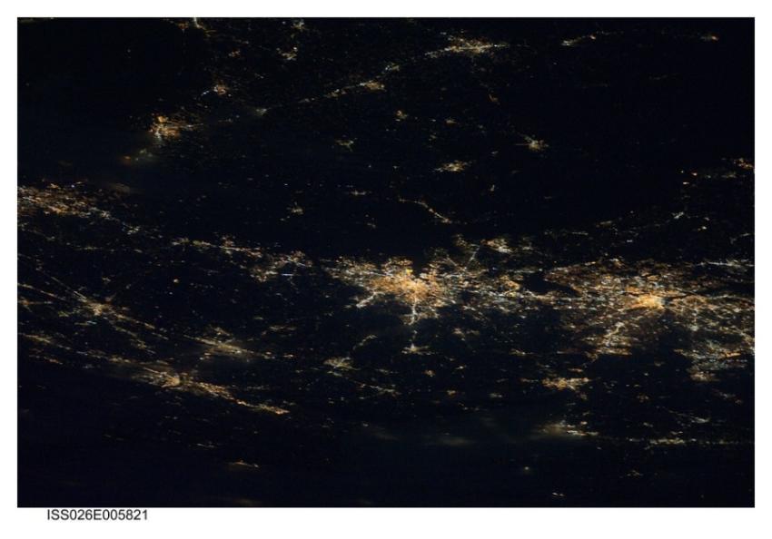Baltimore-Washington, D.C. Area at Night (NASA, In