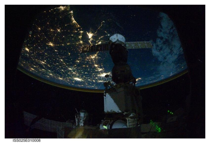 Northern Coast, Gulf of Mexico at Night (NASA, Int