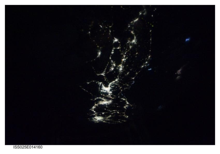 Japan at Night (NASA, International Space Station,