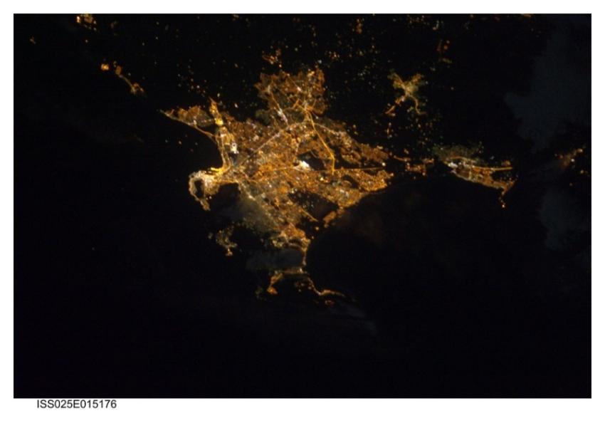 Capetown, South Africa at Night (NASA, Internation