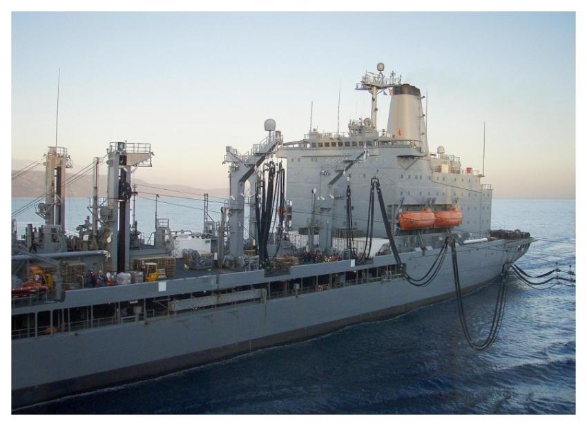 A supply ship. Original image sourced from US Gove