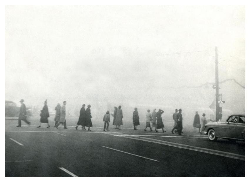 The 1950s historical photograph of an extreme air