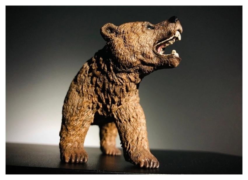 Bear model, wild animal sculpture