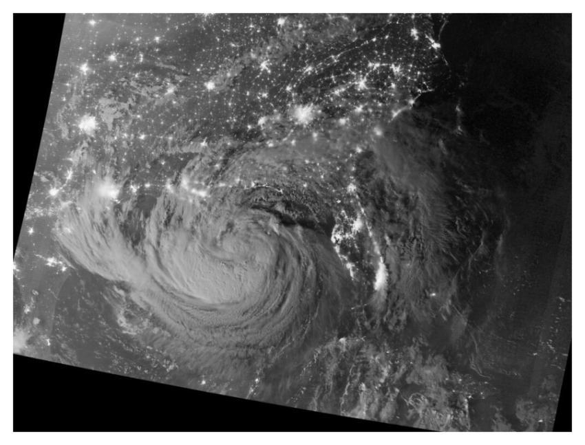 Tropical Storm Isaac by Night