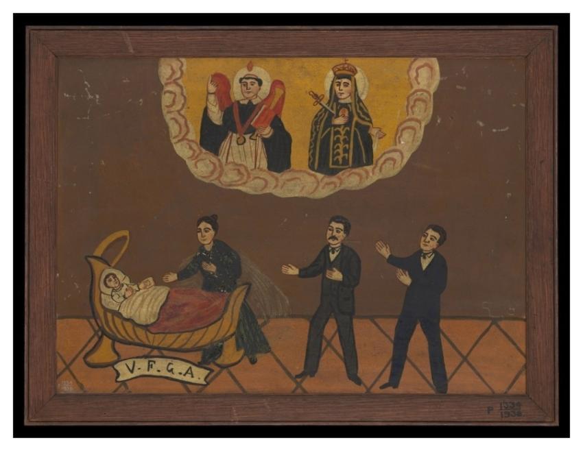 Two men woman praying health