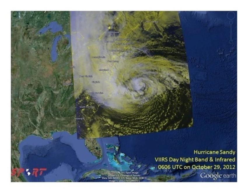 SPoRT Views Hurricane Sandy (4 of 5) (NASA, 10/29/