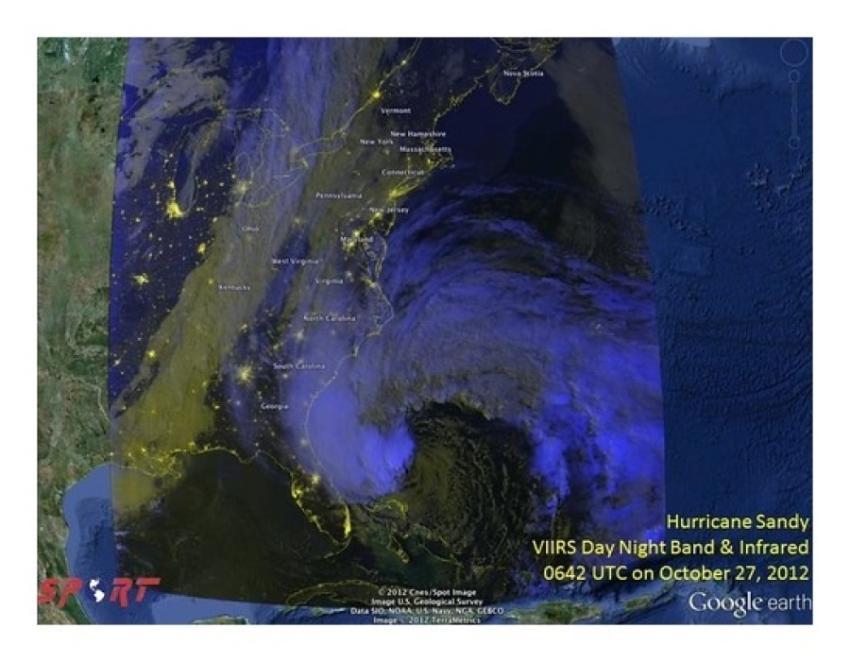 SPoRT Views Hurricane Sandy (2 of 5) (NASA, 10/27/