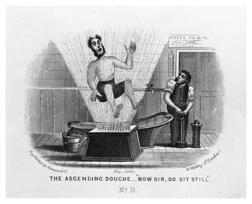 man visiting health resort is