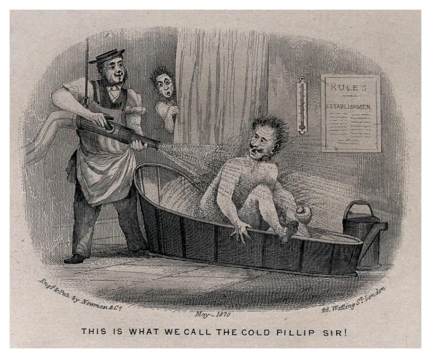 man visiting health resort is