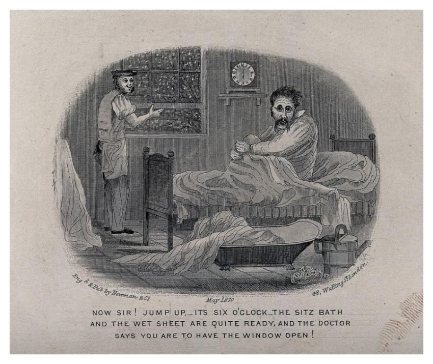 man visiting health resort is