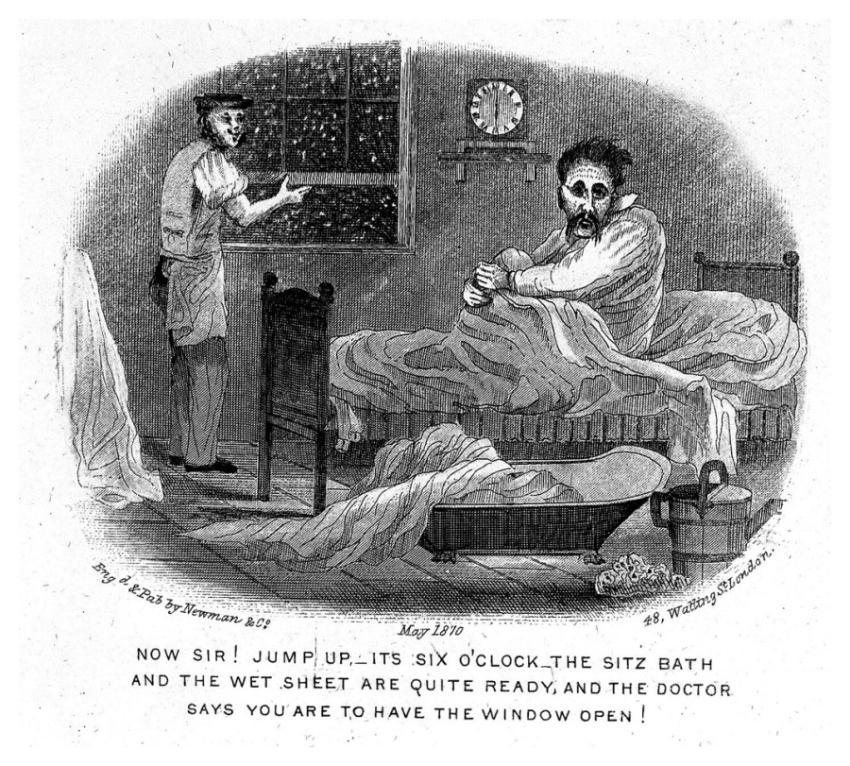 man visiting health resort is