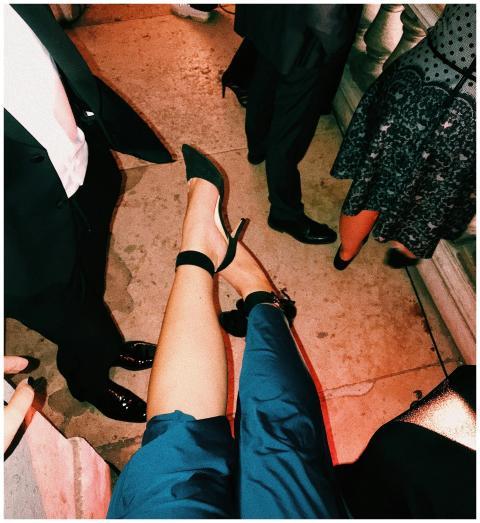 Chic evening gathering in Paris showcasing elegant