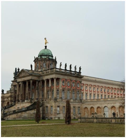 Stunning view of the New Palace in Potsdam, showca