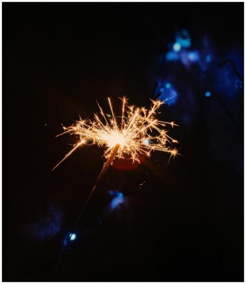 Colorful Bengal lights with sticks and bright lumi