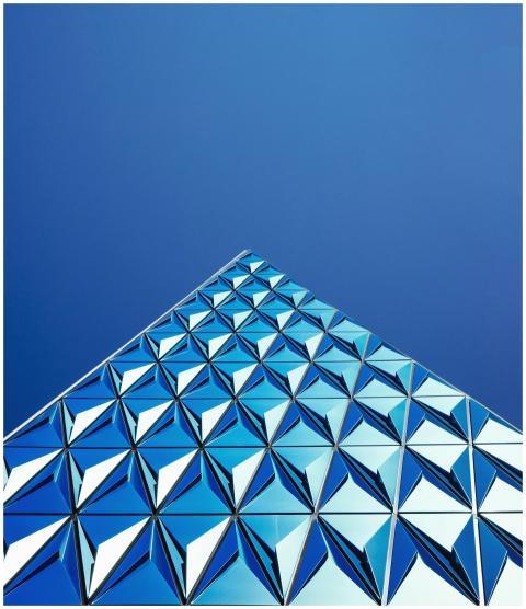 A striking image of modern architecture with geome