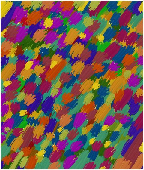 Colorful abstract painting with vibrant brushstrok