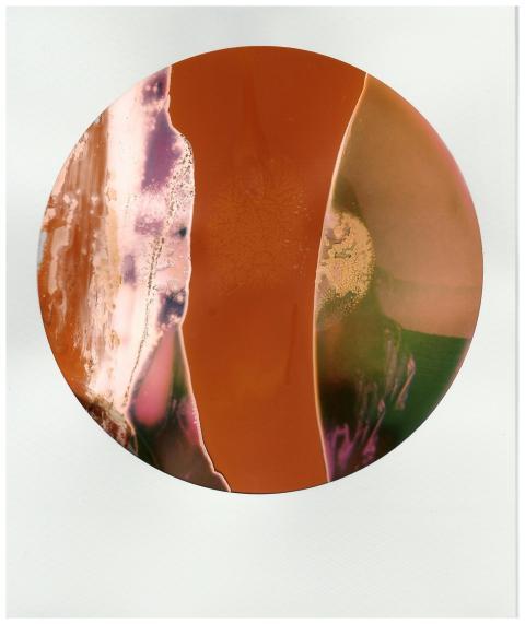 Artistic abstract circular composition with vibran