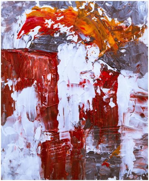 Colorful abstract artwork with acrylics showcasing