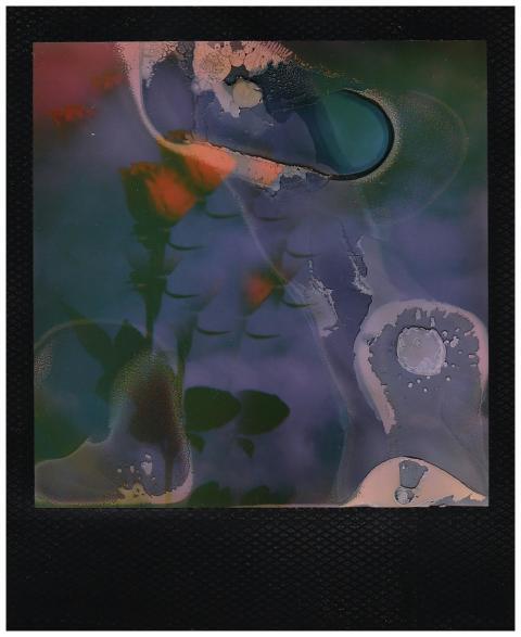 Colorful abstract art piece with vibrant hues and