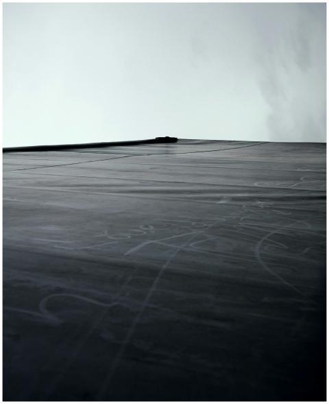 Abstract monochrome photo emphasizing contrasts in