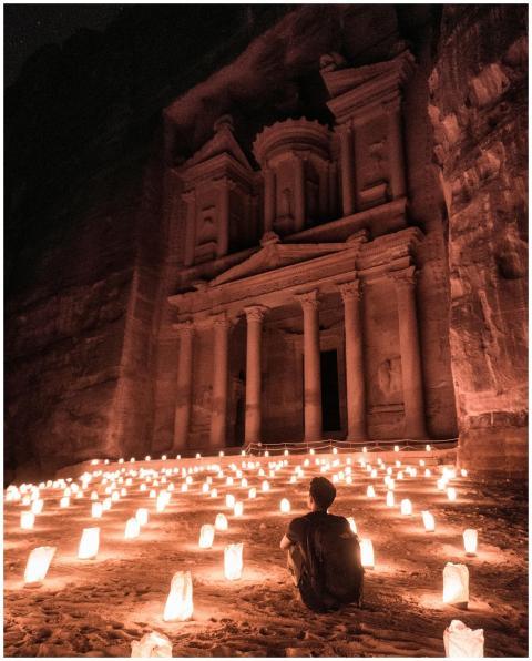 Experience the enchanting glow of candlelit Petra,