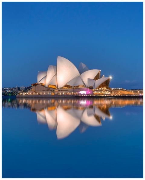 Beautiful view of the Sydney Opera House and its r