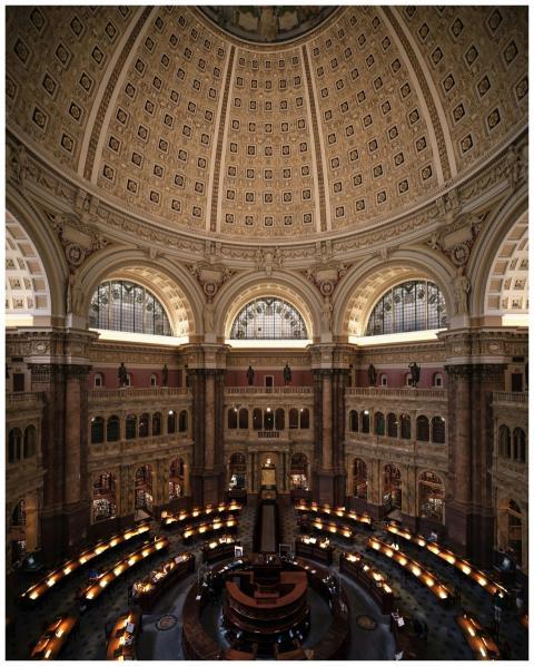 Stunning view of the Library of Congress interior