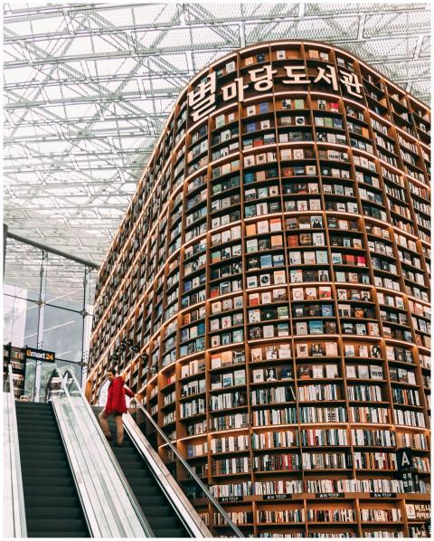 Explore the iconic Starfield Library with its impr