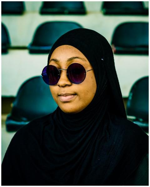 Confident Woman Hijab Sunglasses