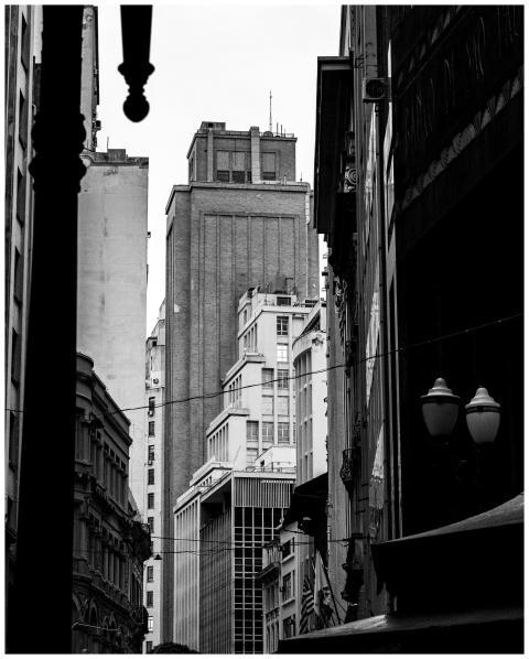 Monochrome view of São Paulo's urban architecture,